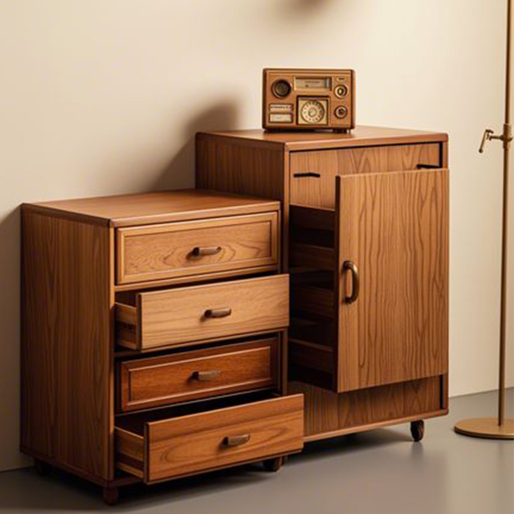 Industrial Metal and Wood Cabinet